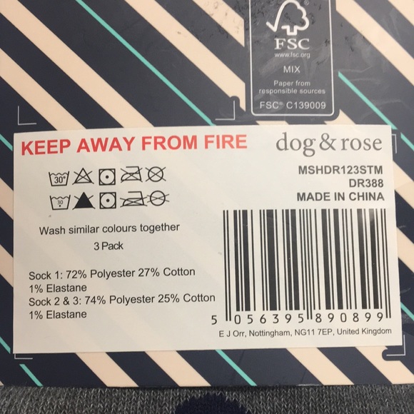 New dog & rose  Mens Dress Sock size 8-12 3 pk - Picture 3 of 5